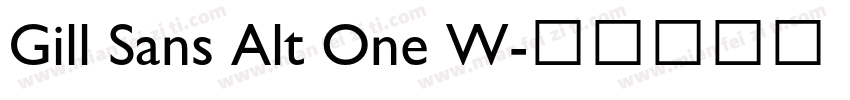 Gill Sans Alt One W字体转换